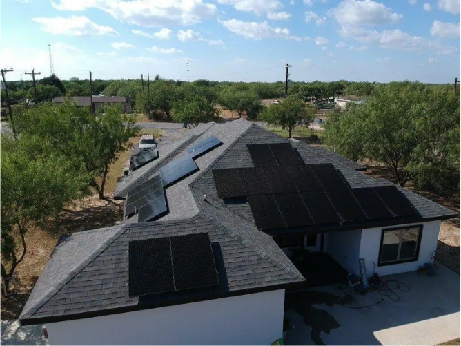 Home solar panel installation by MIBA Energy in Brownsville, TX