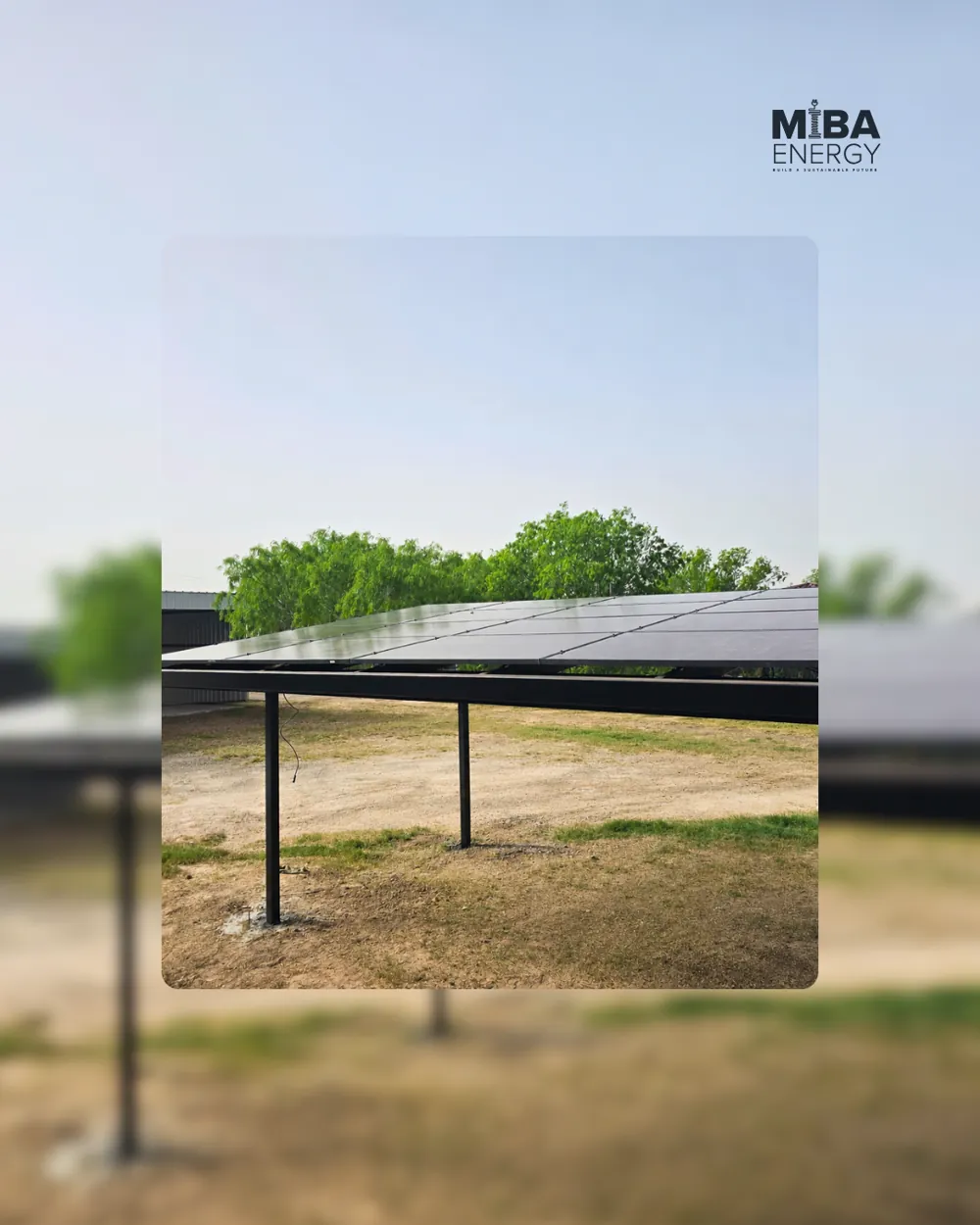 Commercial ground-mount solar installation by MIBA Energy in Edinburg, TX