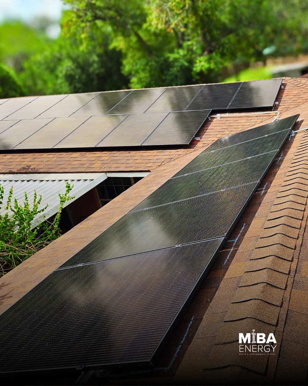 Home solar panel installation by MIBA Energy in La Feria, TX