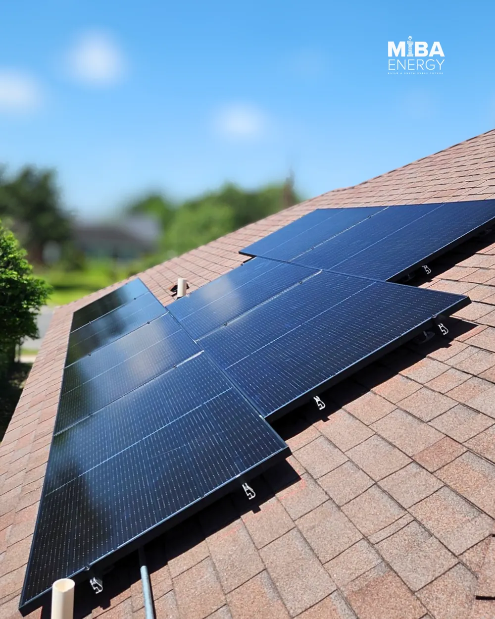 Residential rooftop solar installation by MIBA Energy in McAllen, TX