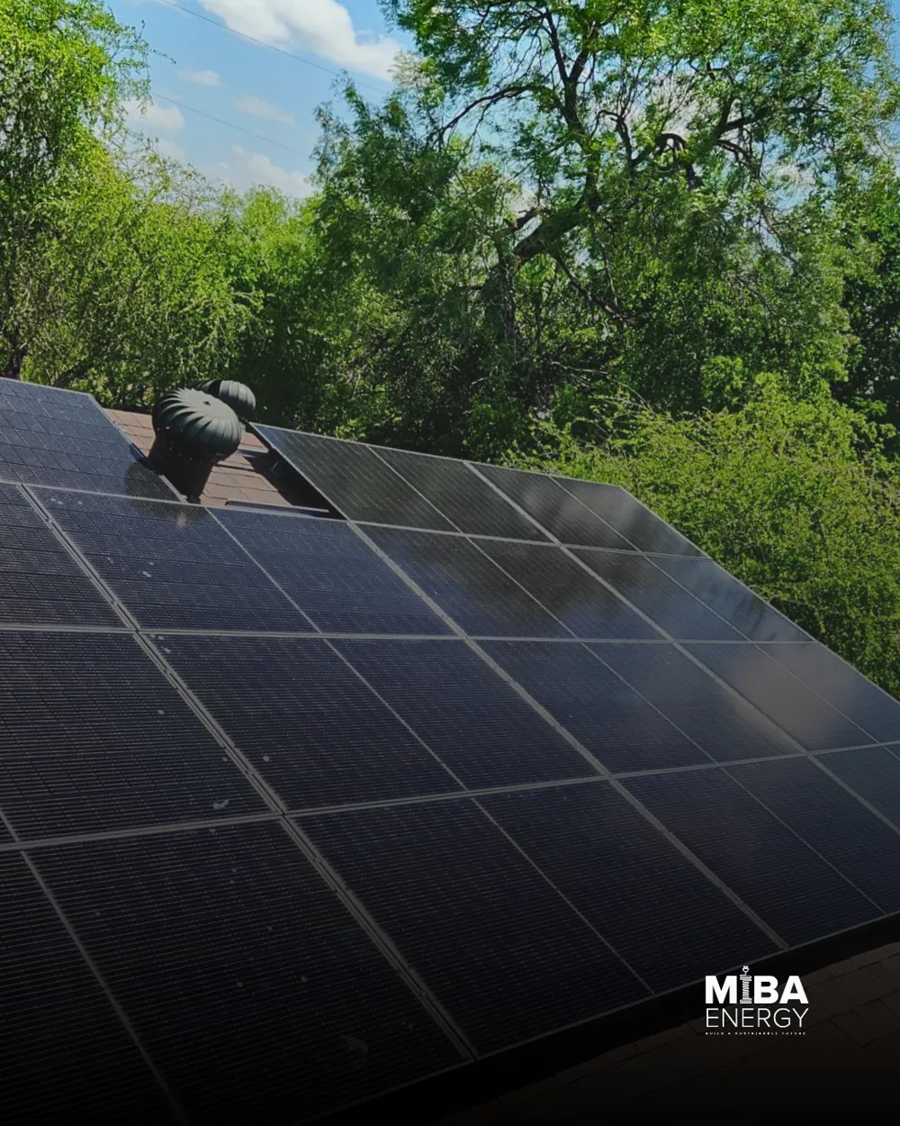 Residential solar panel installation by MIBA Energy in McAllen, TX