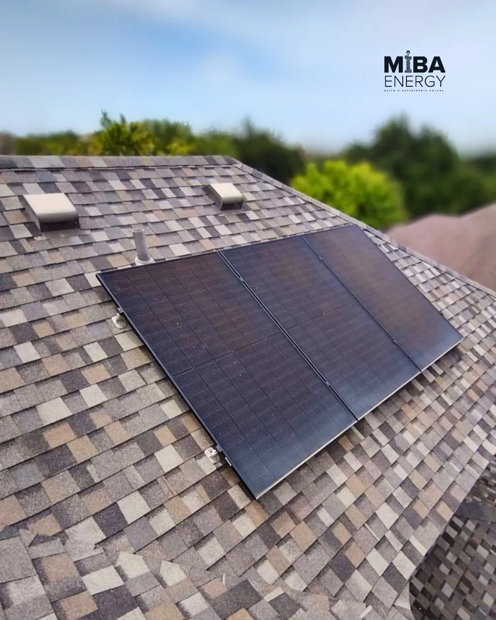 Rooftop solar system installed by MIBA Energy in Mission, TX