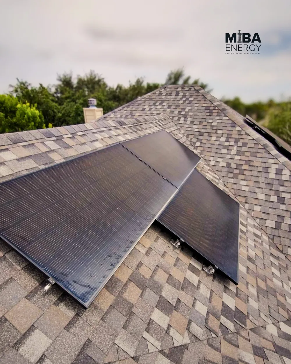 Residential solar panel installation by MIBA Energy in Mission, TX