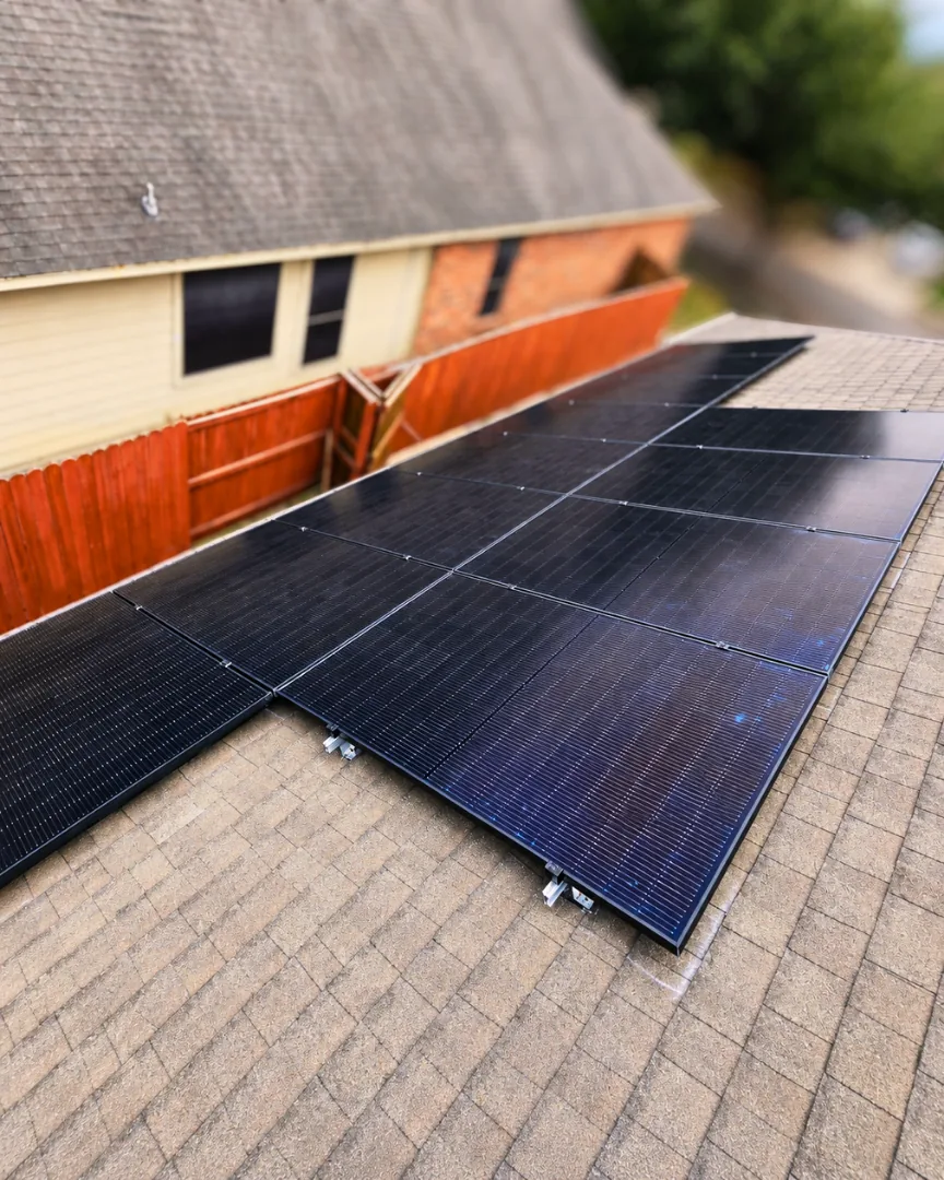 Home solar installation completed by MIBA Energy in Mission, TX