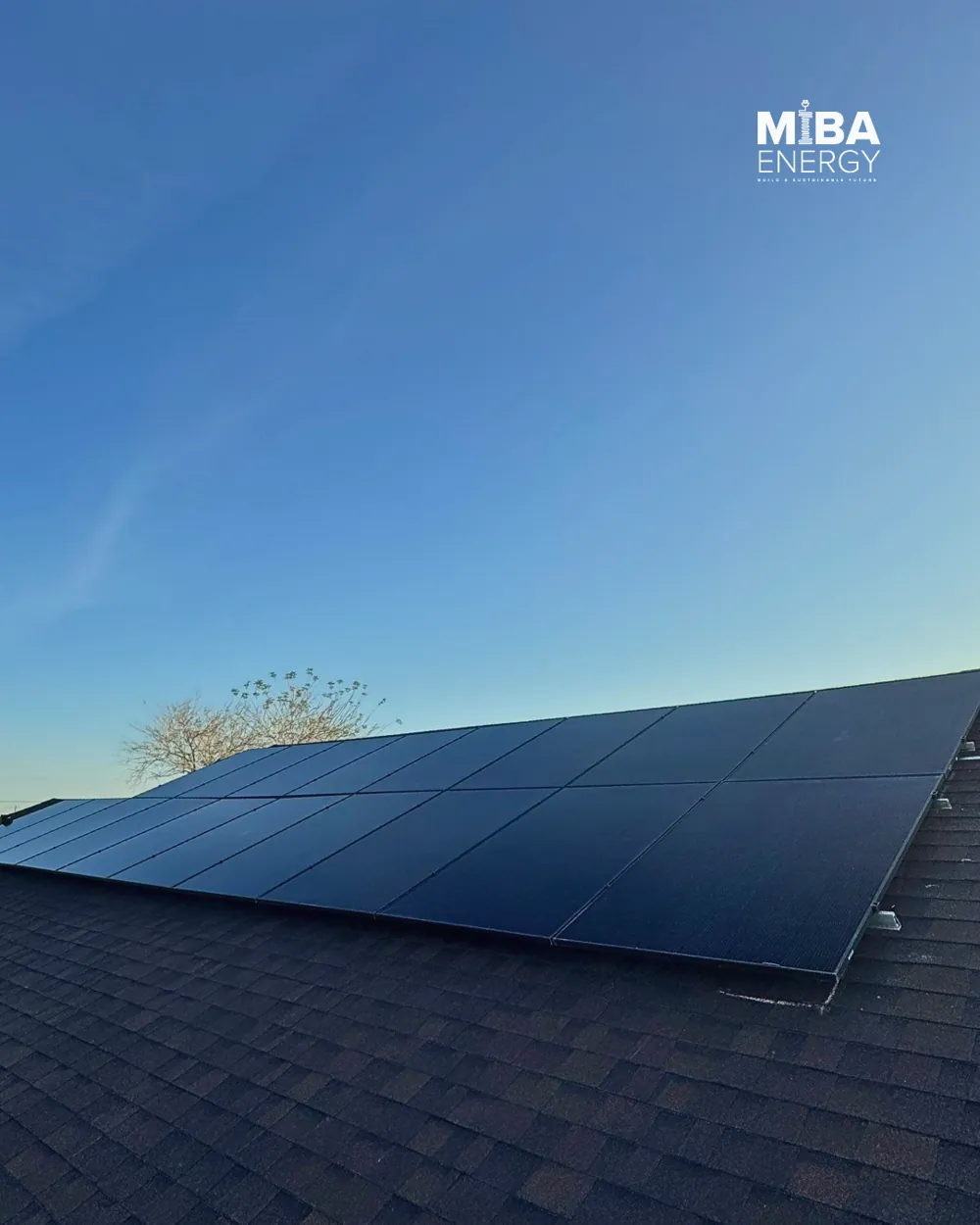 Residential rooftop solar installation by MIBA Energy in San Benito, TX